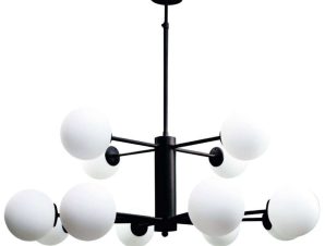 Φωτιστικό Οροφής 5315-12 90x70cm 12xG9 Black-White Inlight
