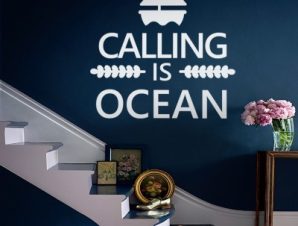 Calling Is Ocean, Ναυτικά, Αυτοκόλλητα τοίχου, 90 x 90 εκ.