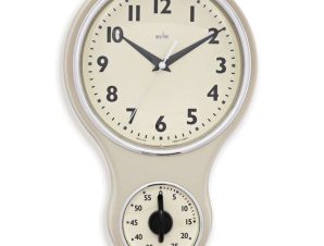 Ρολόι Τοίχου Με Χρονόμετρο Kitchen Time ACCTIM21592 30×19,5x5m Cream-Ecru Acctim