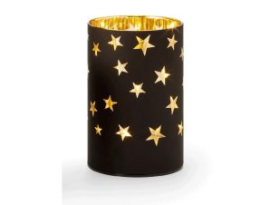 Κηροπήγιο Για Ρεσώ Led Star 239007 13,9cm Black-Gold Black Philippi