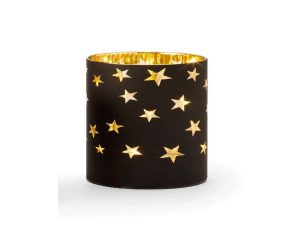 Κηροπήγιο Για Ρεσώ Led Star 239006 12,5cm Black-Gold Black Philippi