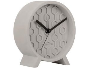 Ρολόι Επιτραπέζιο – Ξυπνητήρι Honeycomb KA5870GY 13x6x15cm Grey Karlsson