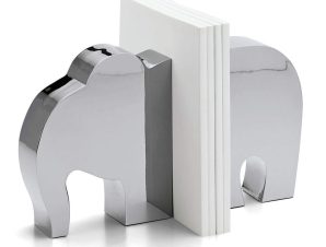 Βιβλιοστάτης Elephant (Σετ 2Τμχ) 254002 20×2,5×12,7cm Inox Philippi