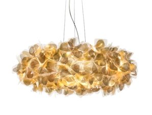 Φωτιστικό Οροφής Clizia Large Mama Non Mama 78cm E27 4x12W Gold – Transparent Wire Slamp