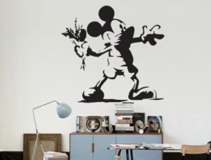 Mickey, Banksy, Αυτοκόλλητα τοίχου, 80 x 75 εκ.