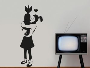 Girl with bomb, Banksy, Αυτοκόλλητα τοίχου, 60 x 166 εκ.