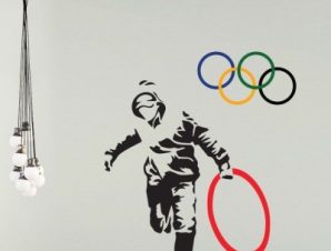 Olympics, Banksy, Αυτοκόλλητα τοίχου, 80 x 97 εκ.