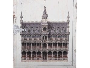 Πίνακας “Bruxelles Maison Du Roi” 40×2.7x30cm Beige-Brown 1-159-92-006 Etiquette