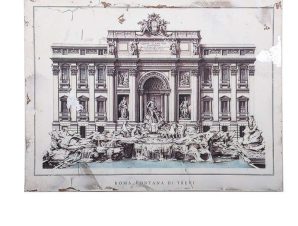 Πίνακας “Fontana Di Trevi” 80×3.5x60cm Beige-Brown 1-159-92-004 Etiquette