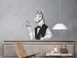 Άλογο Hipster, Κόμικς, Αυτοκόλλητα τοίχου, 42 x 50 εκ.