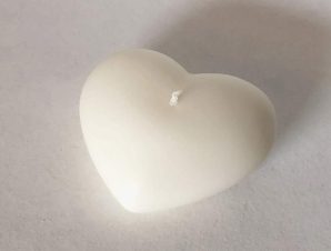 Κερί Heart #042 4,5×5,5×2,9cm White Jaspers Tabletop