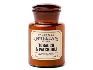Κερί Σόγιας Αρωματικό Apothecary Tobacco And Patchouli 226gr Paddywax