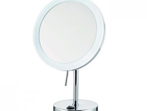 Καθρέπτης Επιτραπέζιος Sabina LED 20628 Φ20×31,5cm Silver Kela