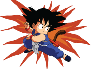 Kid Goku in blue – Dragon Ball, Anime, Αυτοκόλλητα τοίχου, 50 x 39 εκ.