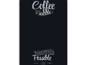 Πινακίδα Διακόσμησης Coffee Possible 63511 28x19x0,12cm White-Black Ango