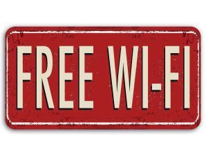 Πινακίδα Διακόσμησης Wi-Fi 63109 28x19x0,3cm Red-Beige Ango