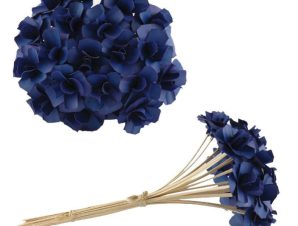 Διακοσμητικά Λουλούδια Σε Μπουκέτο EI1443 26x14x15cm Blue