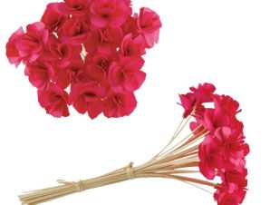 Διακοσμητικά Λουλούδια Σε Μπουκέτο EI1444 26x14x15cm Pink