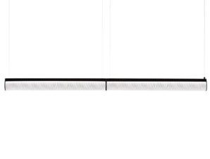 Φωτιστικό Οροφής – Ράγα Modula Double Plisse 192×5,5x10cm Led 7542lm 70W 3000K Black Slamp