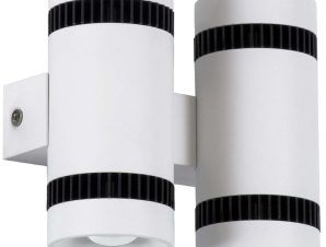 Φωτιστικό Τοίχου – Απλίκα Cannonal 60578 12×6,5x11cm Up&Down Led 2300lm 20W 2700K White-Black GloboStar
