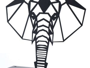 Διακοσμητικό Επιτραπέζιο Elephant 901LMN1117 21x21cm Black Aberto Design