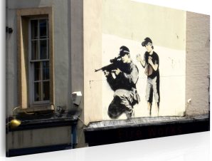 Πίνακας – Sniper and boy (Banksy) 60×40