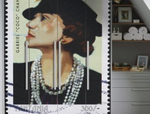Lady With Pearl Neckless, Vintage, Αυτοκόλλητα ντουλάπας, 100 x 149 εκ.