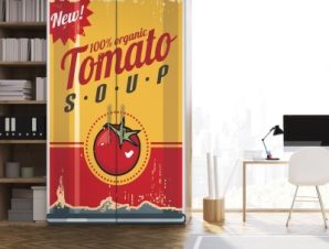 Tomato Soup, Vintage, Αυτοκόλλητα ντουλάπας, 100 x 152 εκ.