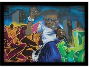 Ράπερ τραγουδιστής, Street art, Πίνακες σε καμβά, 30 x 20 εκ.