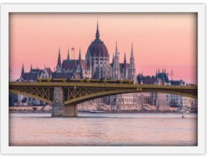 Ηλιοβασίλεμα στη Βουδαπέστη, Πόλεις – Ταξίδια, Πίνακες σε καμβά, 30 x 20 εκ.