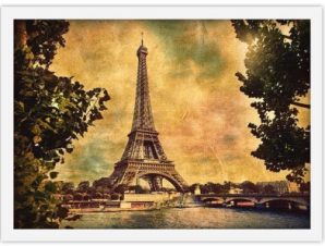 Παρίσι ρετρό, Vintage, Πίνακες σε καμβά, 30 x 20 εκ.