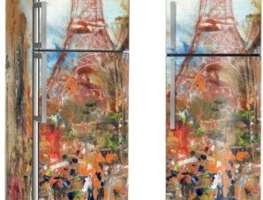 Παρίσι ζωγραφιά, Ζωγραφική, Αυτοκόλλητα ψυγείου, 50 x 85 εκ.