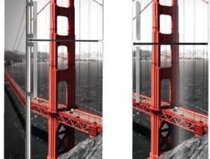 Κόκκινη Γέφυρα Γκόλντεν Γκέιτ από ψηλά, Πόλεις – Ταξίδια, Αυτοκόλλητα ψυγείου, 50 x 85 εκ.