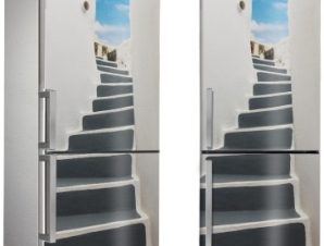 Σκαλοπάτια στο νησί, Πόλεις – Ταξίδια, Αυτοκόλλητα ψυγείου, 50 x 85 εκ.
