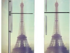 Θέα στο Παρίσι, Vintage, Αυτοκόλλητα ψυγείου, 50 x 85 εκ.