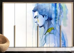 Νέαρος άνδρας, Ζωγραφική, Αυτοκόλλητα ντουλάπας, 100 x 100 εκ.