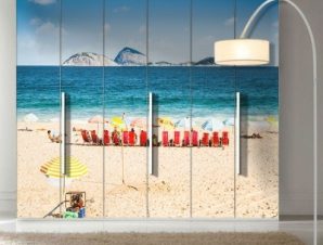 Παραλία, Φύση, Αυτοκόλλητα ντουλάπας, 100 x 100 εκ.