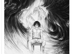 Black and White Eren – Attack on Titan, Anime, Πόστερ, 20 x 20 εκ.
