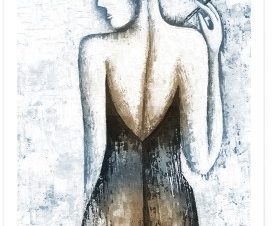 Σιλουέτα γυναίκας, Ζωγραφική, Πόστερ, 20 x 30 εκ.