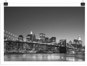 Γκρι φόντο Νέα Υόρκη, Πόλεις – Ταξίδια, Πόστερ, 30 x 20 εκ.