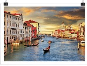 Βόλτα στο ηλιοβασίλεμα της Βενετίας, Πόλεις – Ταξίδια, Πόστερ, 30 x 20 εκ.