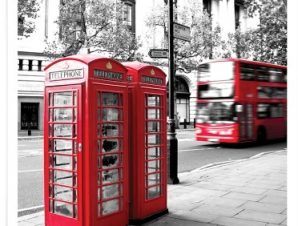 Κόκκινες πινελιές στο Λονδίνο, Πόλεις – Ταξίδια, Πόστερ, 20 x 20 εκ.