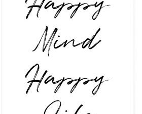 Χαρούμενο μυαλό, χαρούμενη ζωή, Φράσεις, Πόστερ, 20 x 30 εκ.