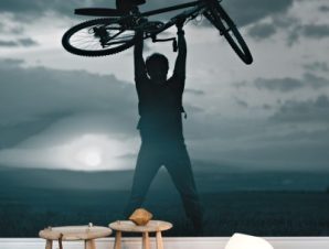 Άντρας με ποδήλατο, Σπορ, Ταπετσαρίες Τοίχου, 100 x 100 εκ.