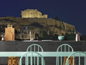 Παρθενώνας τη νύχτα, Ελλάδα, Ταπετσαρίες Τοίχου, 100 x 100 εκ.