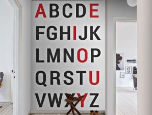 Alphabet, Φράσεις, Ταπετσαρίες Τοίχου, 100 x 100 εκ.