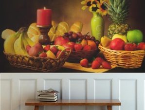 Ποικιλία φρούτων, Φαγητό, Ταπετσαρίες Τοίχου, 100 x 100 εκ.