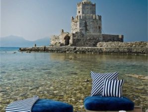 Το κάστρο της Μεθώνης στην Ελλάδα, Ελλάδα, Ταπετσαρίες Τοίχου, 100 x 100 εκ.