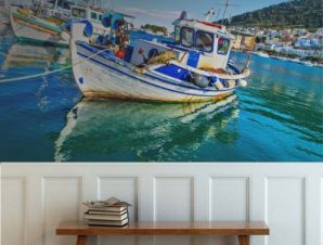 Αλιευτικά σκάφη, Ελλάδα, Ταπετσαρίες Τοίχου, 100 x 100 εκ.