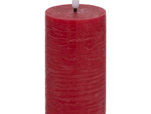 Διακοσμητικό Φωτιστικό Κερί (Φ7×15) A-S Molia Rouge 200664B